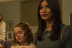 Pixie Davies as Sophie Hawkins and Gemma Chan as Anita in Humans - Season 1, Episode 1