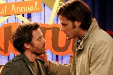 Rob Benedict as Chuck and Jared Padalecki as Sam in Supernatural