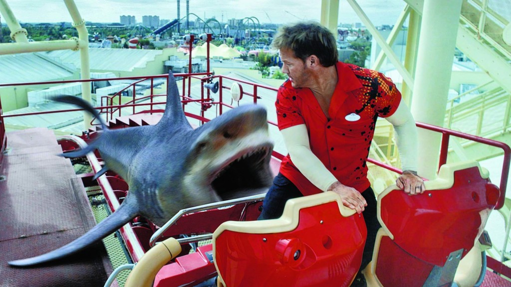 Chris Jericho, who plays Bruce, the Universal Studios Orlando ride attendant in Sharknado 3