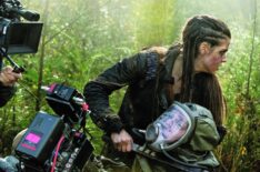 Behind the scenes with Marie Avgeropoulos as Octavia in The 100