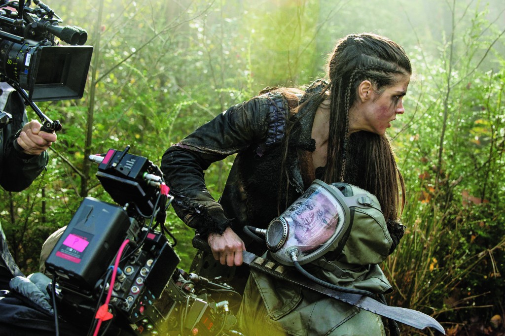 Behind the scenes with Marie Avgeropoulos as Octavia in The 100