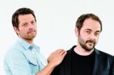 Misha Collins and Mark Sheppard from Supernatural at Comicon