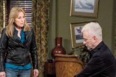 Genie Francis and Anthony Geary on the set of General Hospital