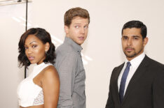 Meagan Good, Stark Sands, and Wilmer Valderrama of Minority Report at Comic-Con 2015