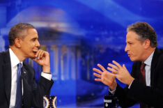 Barack Obama and Jon Stewart on The Daily Show