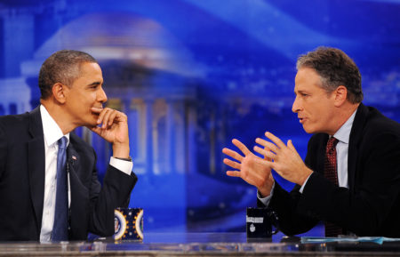 Barack Obama and Jon Stewart on The Daily Show