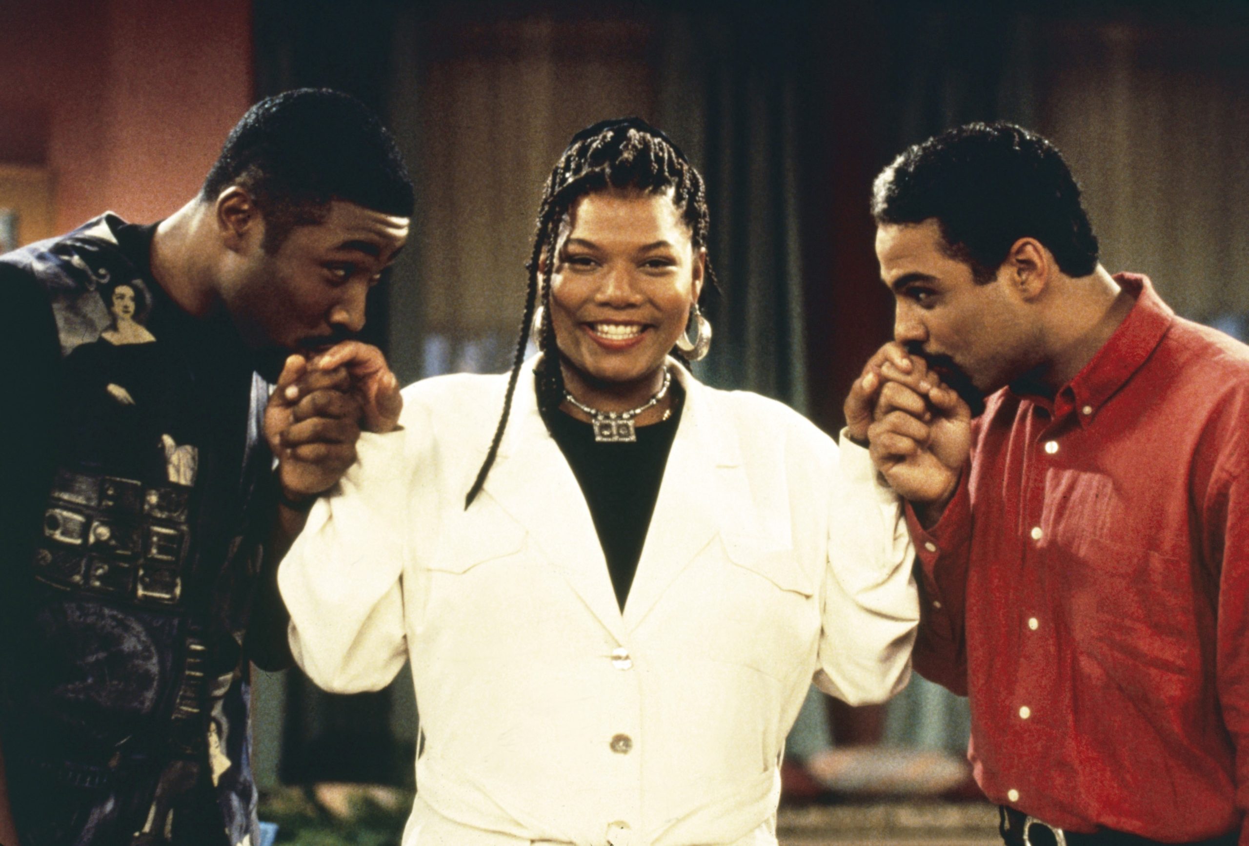 LIVING SINGLE, from left: Cress Williams, Queen Latifah, Adam Lazarre-White, 'What's Next?, (season