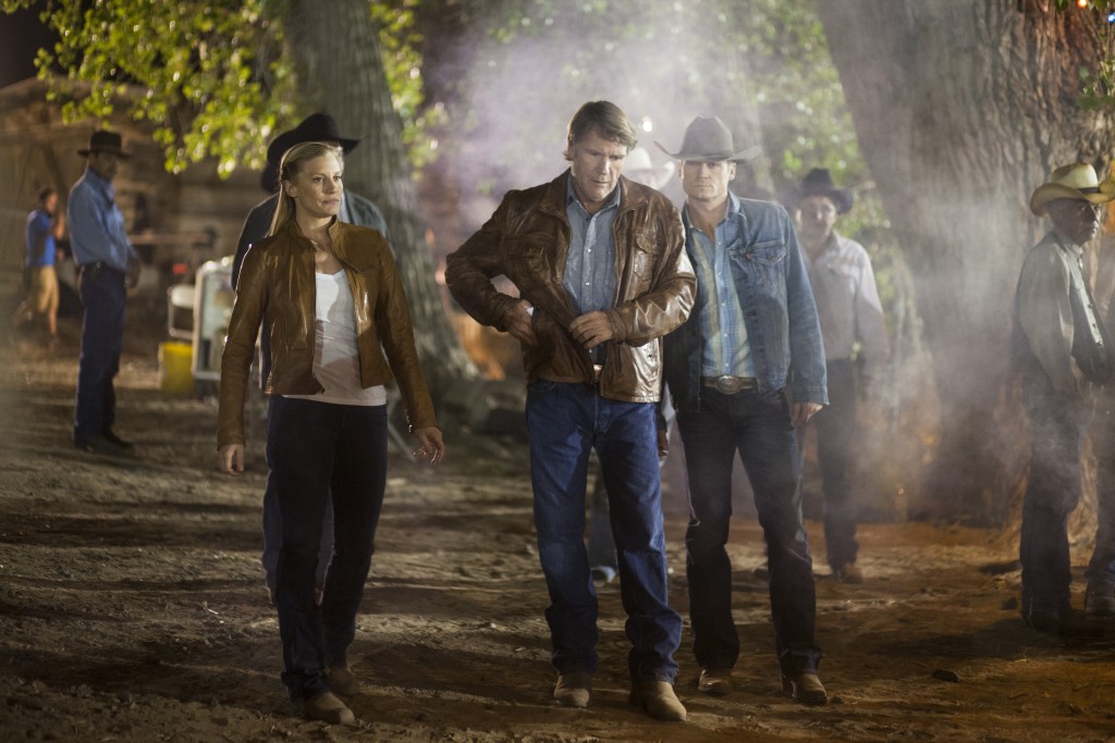 Katee Sackhoff, Robert Taylor and Bailey Chase in Longmire