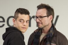 Rami Malek as Elliot Alderson, Christian Slater as Mr. Robot