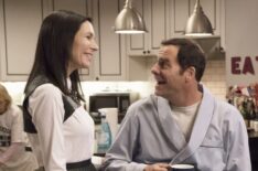 Jill Kargman as Jill and Andy Buckley as Andy in Odd Mom Out - Season 1
