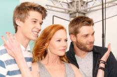 Colin Ford, Marg Helgenberger, and Mike Vogel of Under the Dome