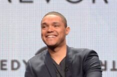 Trevor Noah speaks onstage during 'The Daily Show with Trevor Noah' TCA panel in 2015