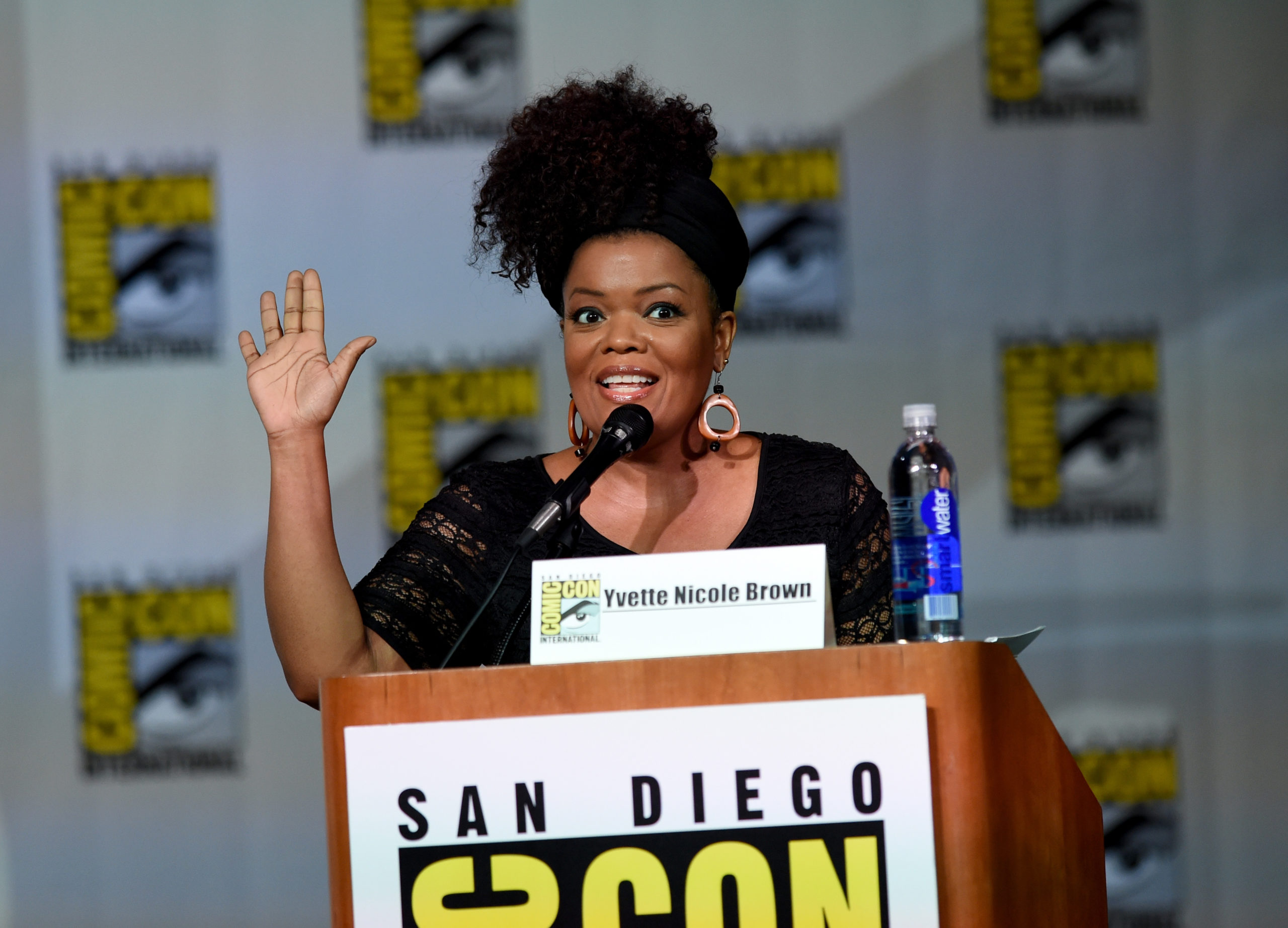 Moderator Yvette Nicole Brown attends ABC's 'Once Upon A Time' panel during Comic-Con International 2014 at San Diego Convention Center