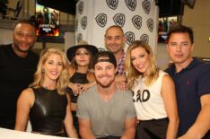 Arrow cast at Comic-Con - David Ramsey, Emily Bett Rickards, Willa Holland, Stephen Amell, Paul Blackthorne, Katie Cassidy and John Barrowman