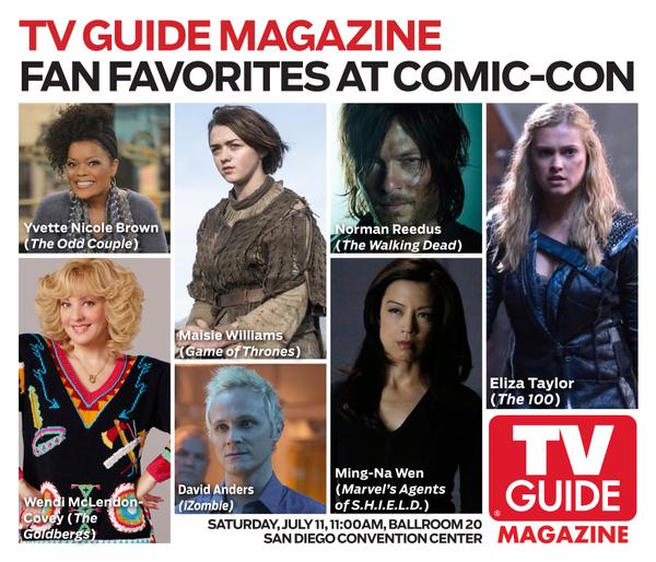 TV Guide Magazine Fan Favorites Panel Comic-Con 2015