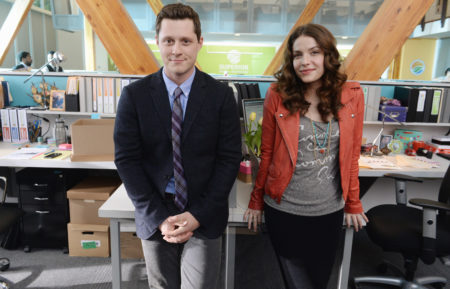 Noah Reid and Paige Spara in Kevin From Work