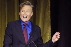 Conan O'BrienHost Conan O'Brien speaks onstage during USC Shoah Foundation's 20th Anniversary Gala at the Hyatt Regency Century Plaza on May 7, 2014 in Century City, California