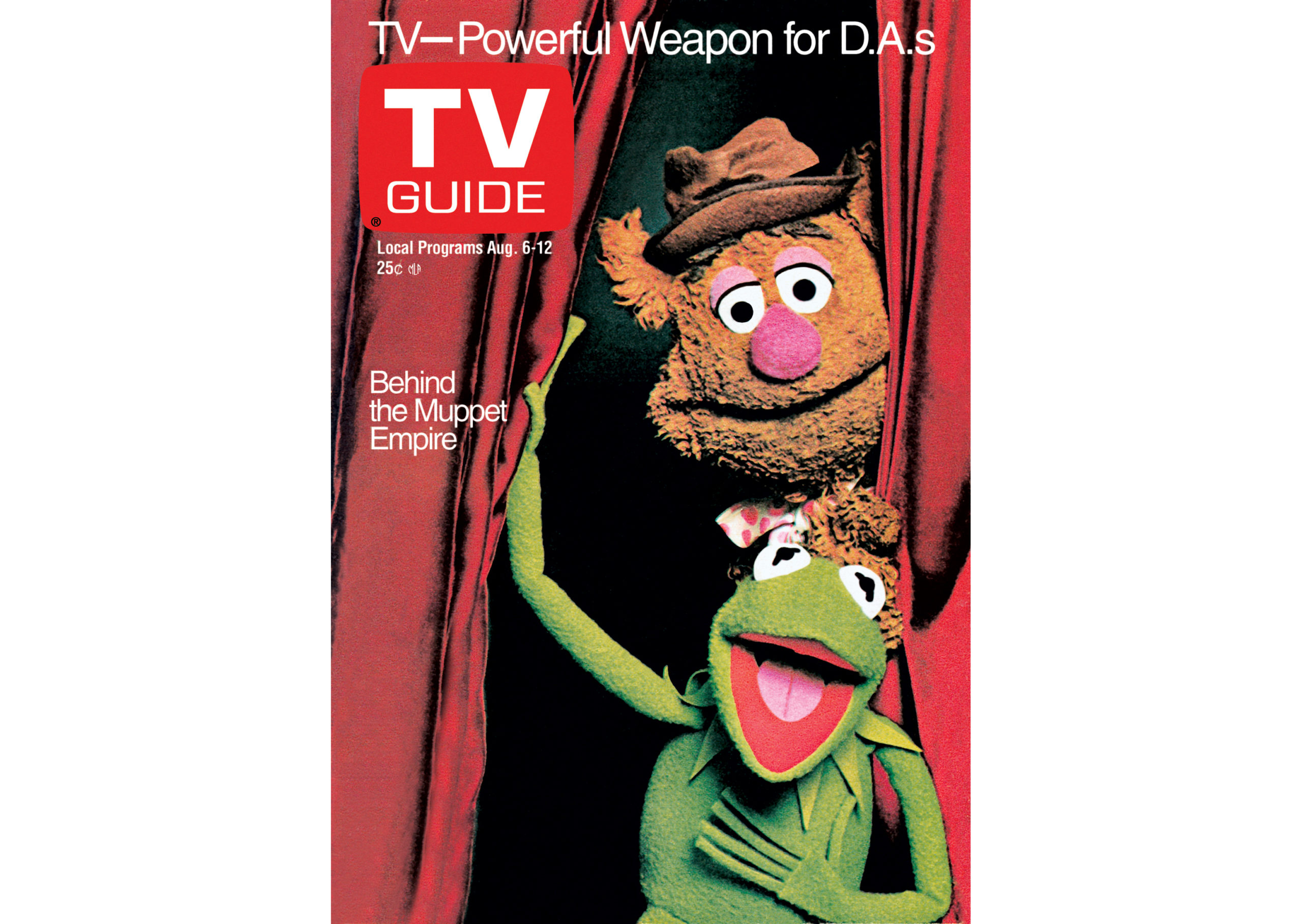 Kermit the Frog and Fozzie Bear on the cover of TV Guide Magazine - August 6, 1977