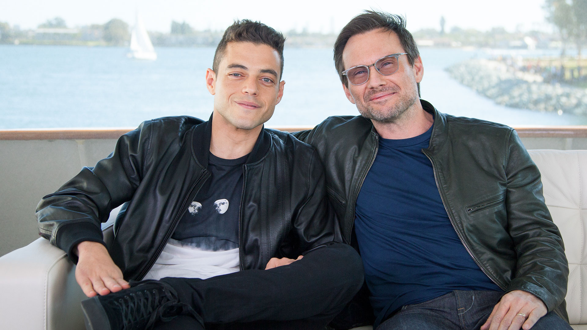 Rami Malek and Christian Slater of Mr. Robot