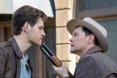 Luke Kleintank as Joe Blake and Burn Gorman as The Marshall in The Man in the High Castle