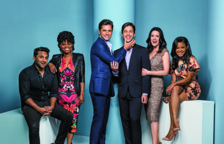 Grandfathered cast - John Stamos, Josh Peck, Paget Brewster, Christina Milian