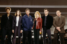 The cast of CSI: Crime Scene Investigation - Gary Dourdan, Jorja Fox, William Petersen, Marg Helgenberger, George Eads and Paul Guilfoyle