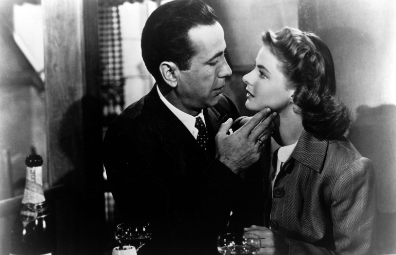 Humphrey Bogart and Ingrid Bergman in Casablanca, 1942