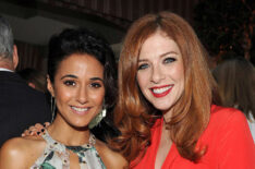 Emmanuelle Chriqui and Rachelle Lefevre attend the 2015 Television Industry Advocacy Awards