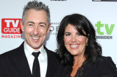 Monica Lewinsky presents Alan Cumming with the 2015 Television Industry Advocacy Awards