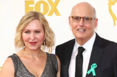 Kasia Ostlun and Jeffrey Tambor attend the 67th Annual Primetime Emmy Awards