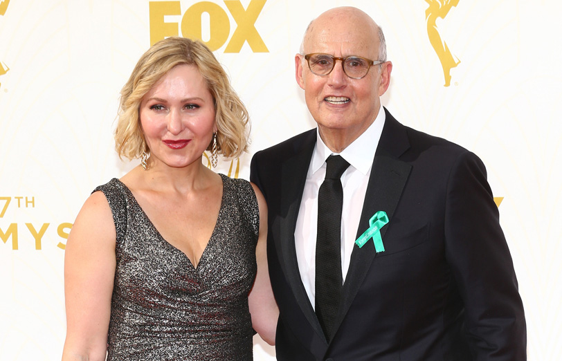 Kasia Ostlun and Jeffrey Tambor attend the 67th Annual Primetime Emmy Awards