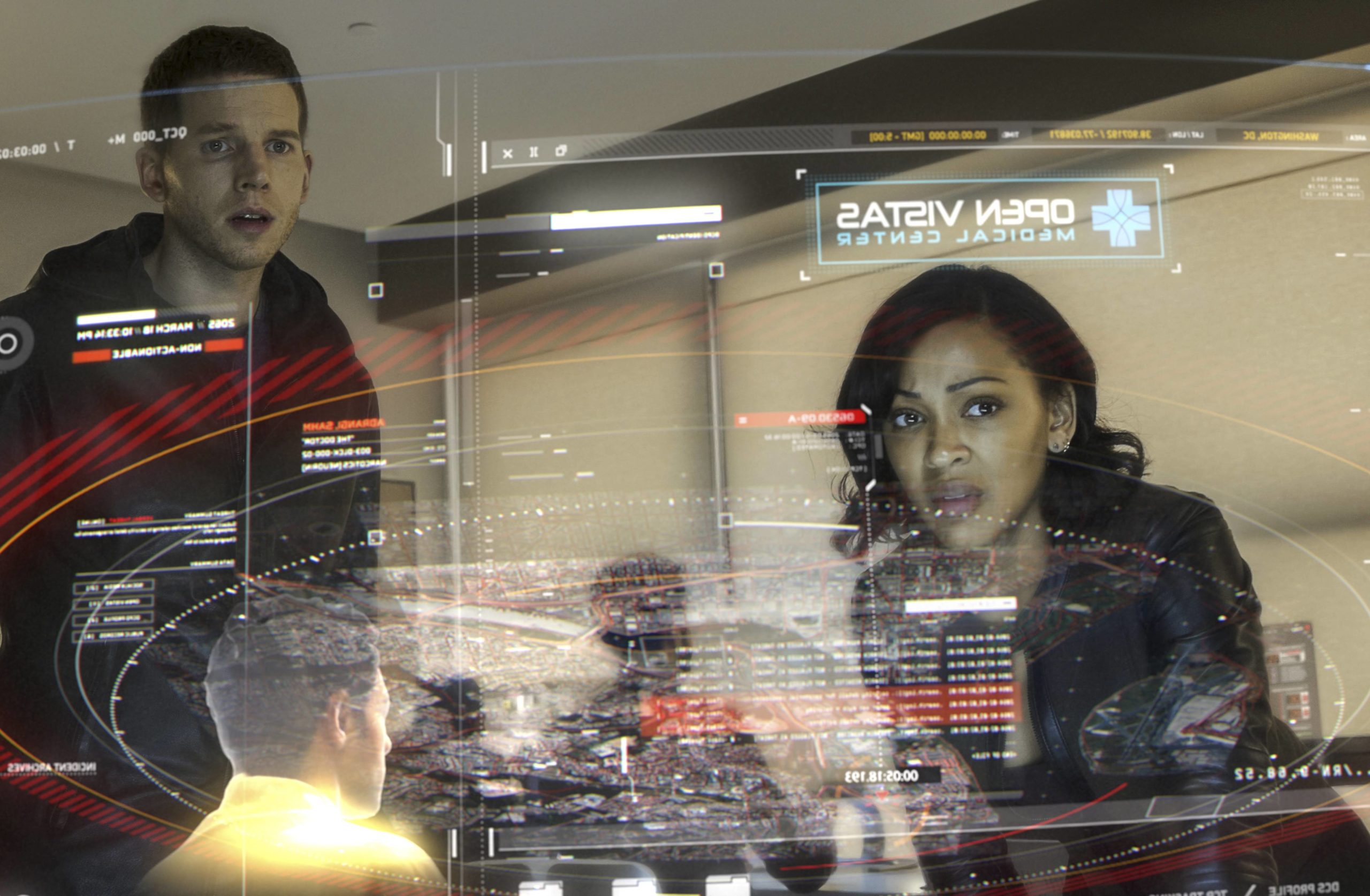 Stark Sands and Meagan Good in Minority Report