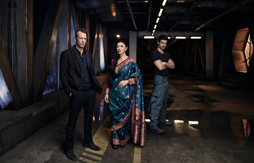 The-Expanse - Thomas Jane as Detective Josephus Miller, Shohreh Aghdashloo as Chrisjen Avasrala, Steven Strait as Earther James Holden