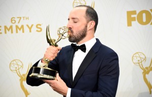 LOS ANGELES, CA - SEPTEMBER 20: Actor Tony Hale, winner of Outstanding Supporting Actor in a Comedy Series for "Veep", poses in the press room at the 67th Annual Primetime Emmy Awards at Microsoft Theater on September 20, 2015 in Los Angeles, California. (Photo by Jason Merritt/Getty Images)