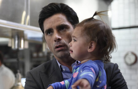 John Stamos as Jimmy with Edie in Grandfathered