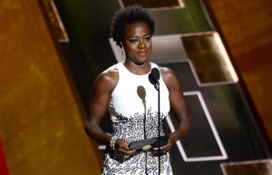 LOS ANGELES, CA - SEPTEMBER 20: Actress Viola Davis speaks onstage during the 67th Annual Primetime Emmy Awards at Microsoft Theater on September 20, 2015 in Los Angeles, California. (Photo by Lester Cohen/WireImage)
