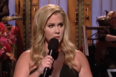 Amy Schumer tells the SNL crowd she once thought she was dating Bradley Cooper.