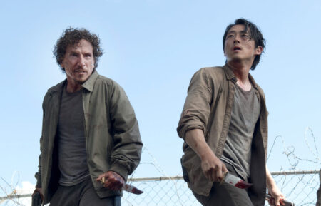 Michael Traynor as Nicholas and Steven Yeun as Glenn in The Walking Dead