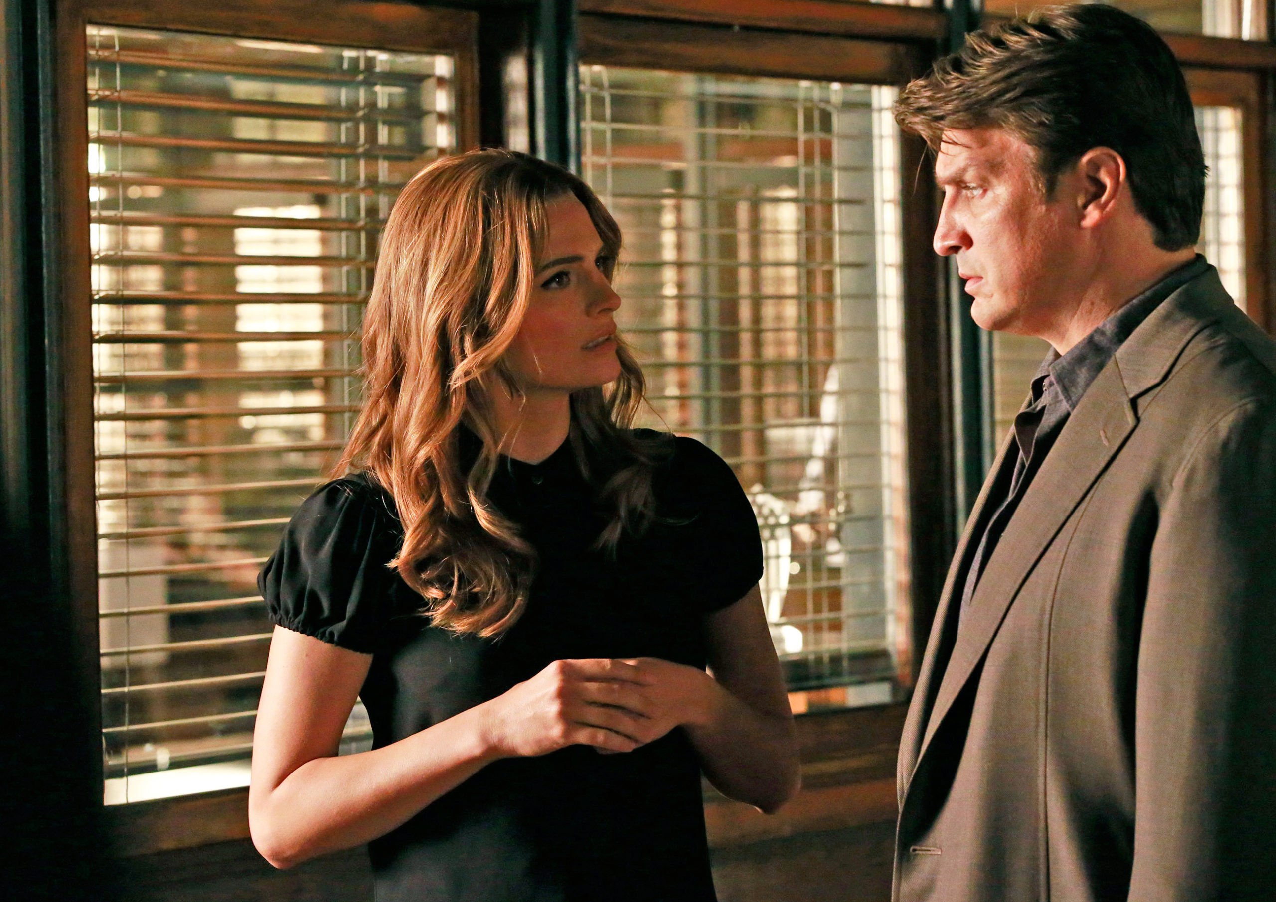 Stana Katic as Beckett and Nathan Fillion as Castle in 'Castle'