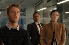 Limitless - Jake McDorman as Brian Finch, Hill Harper as Agent Spelman Boyle and Jennifer Carpenter as Agent Rebecca Harris