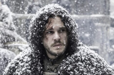 Kit Harington as Jon Snow at home in a blizzard Game of Thrones