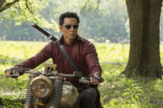 Daniel Wu as Sunny on a motorcycle in Into the Badlands - AMC