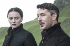 Sophie Turner and Aidan Gillen in Game of Thrones