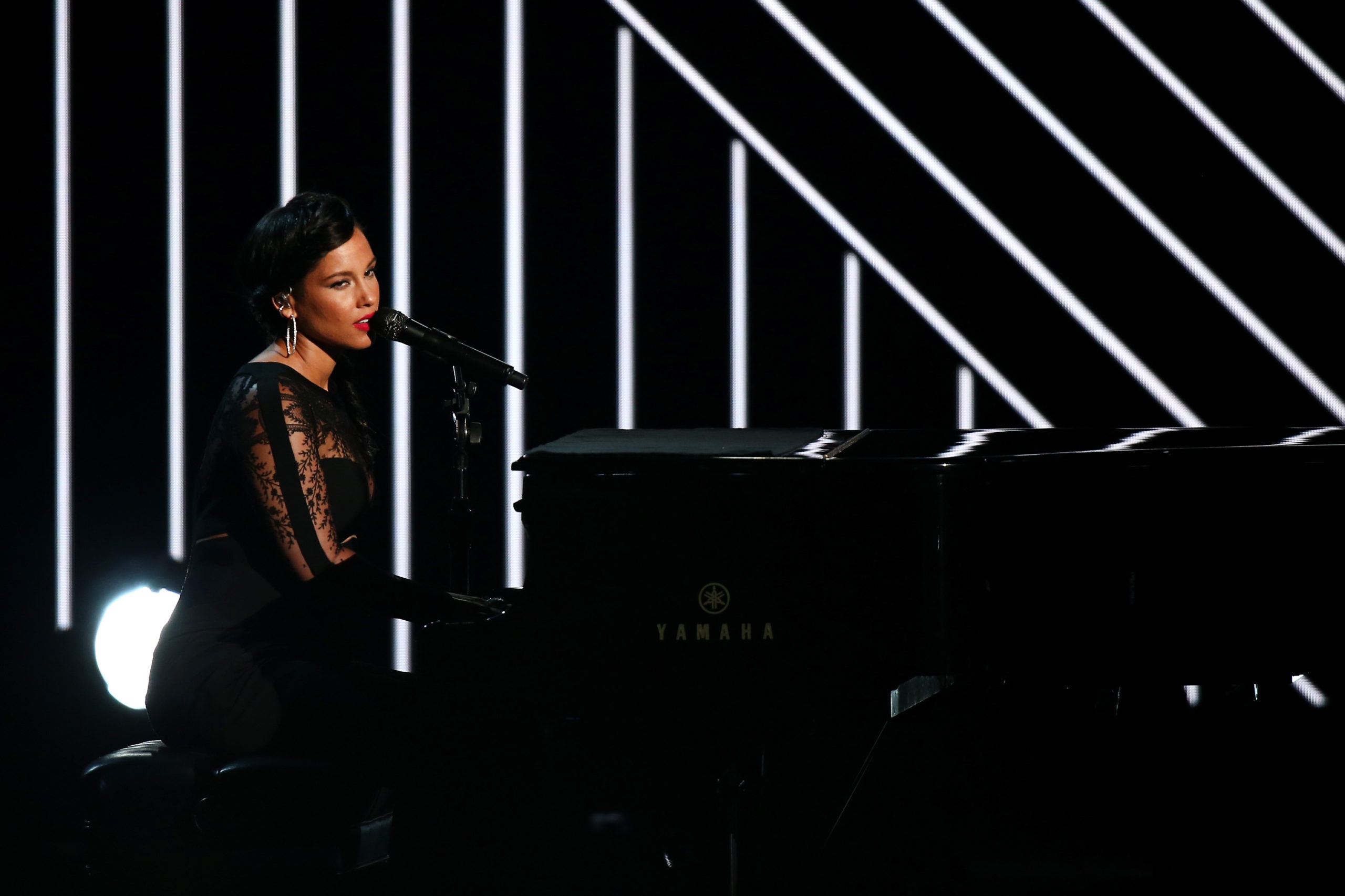 Alicia Keys performs onstage during the 2015 BET Awards