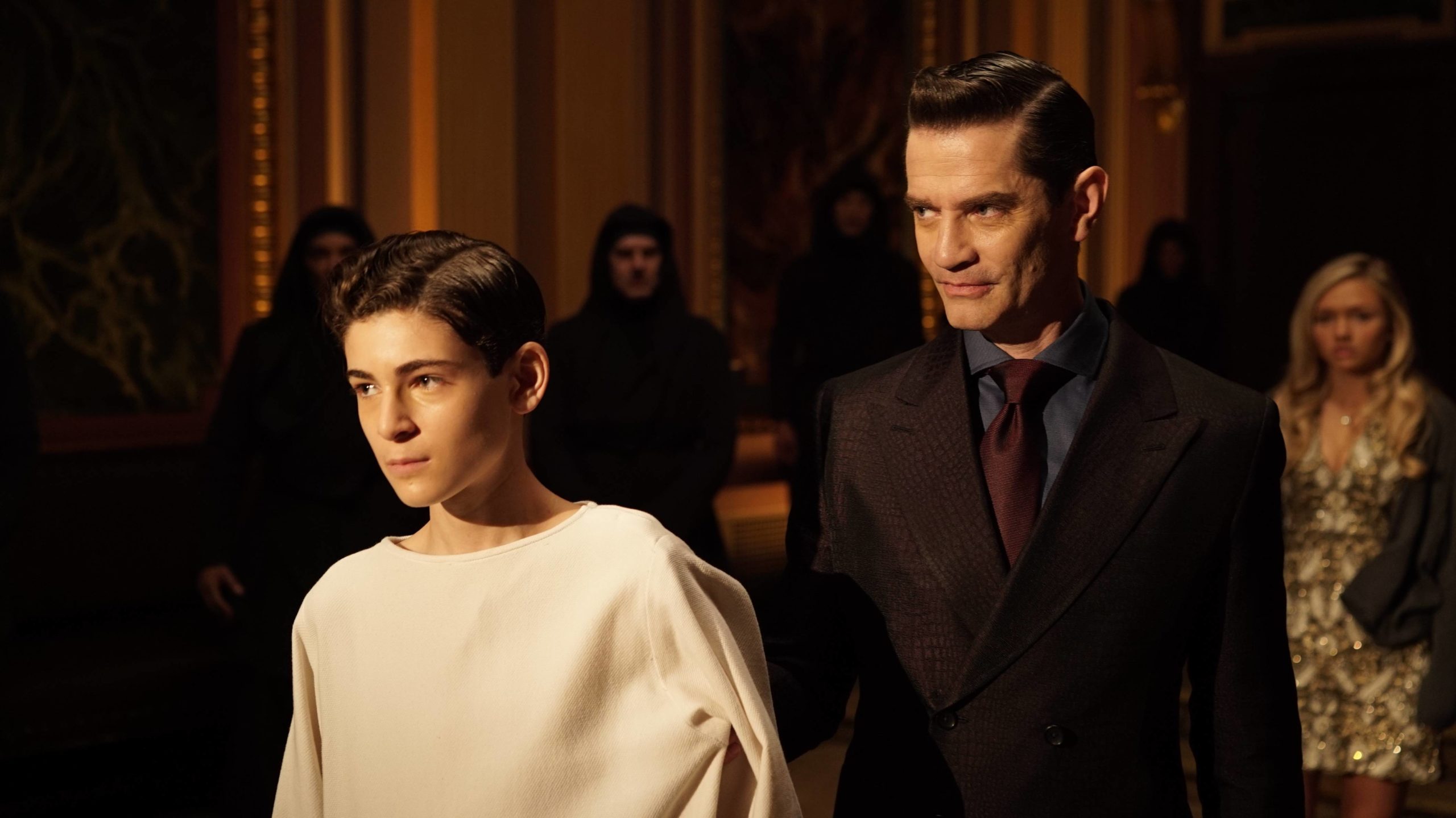 Gotham - David Mazouz and James Frain