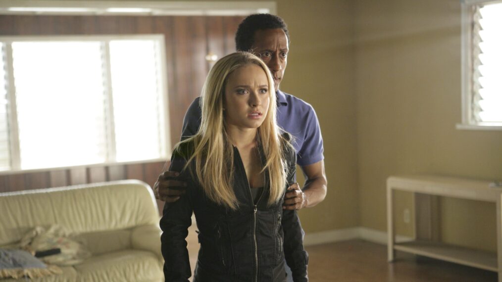 Hayden Panettiere as Claire Bennet and Jaime Hector as Benjamin 'Knox' Washington in Heroes