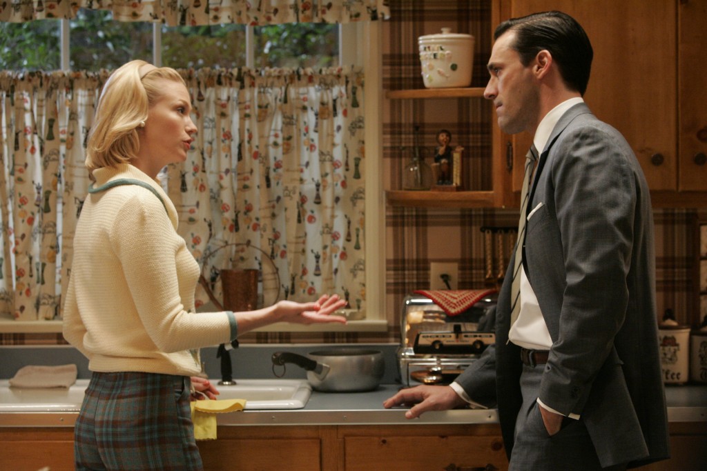 January Jones and Jon Hamm in Mad Men