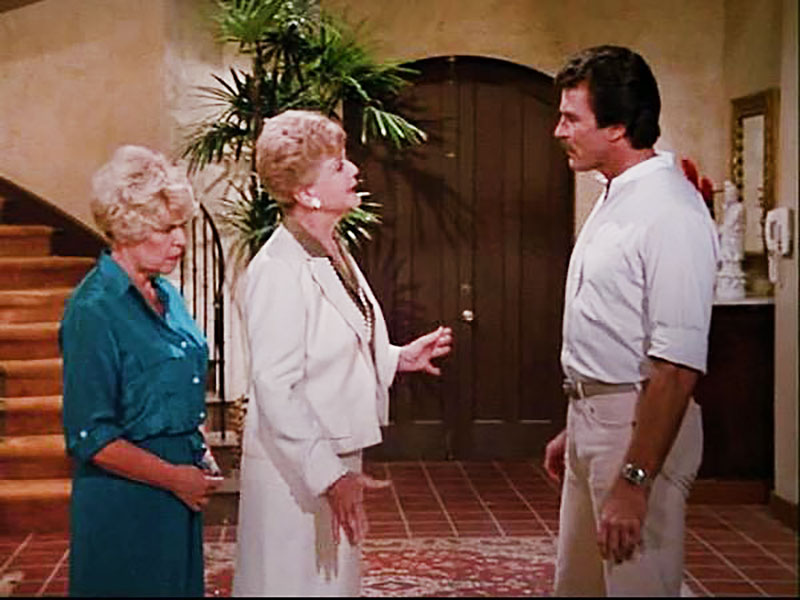 Tom Selleck on Murder She Wrote with Angela Lansbury