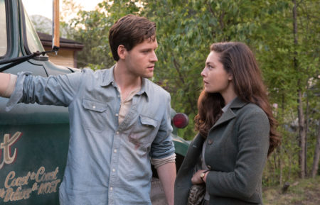 Luke Kleintank and Alexa Davalos in Man in the High Castle