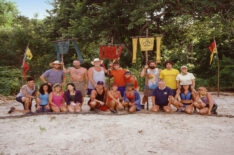 Survivor All-Stars - Castaways, (back L-R) Colby Donaldson, Richard Hatch, Tom Buchanan, Rob Cesternino, Sue Hawk, Rupert Boneham, Ethan Zohn, Tina Wesson, (front L-R) Lex van den Berghe, Jenna Morasca, Kathy Vavrick-O'Brien, Shii Ann Huang, Rob Mariano, Amber Brkich, Alicia Calaway, Rudy Boesch, Jerri Manthey and Jenna Lewis